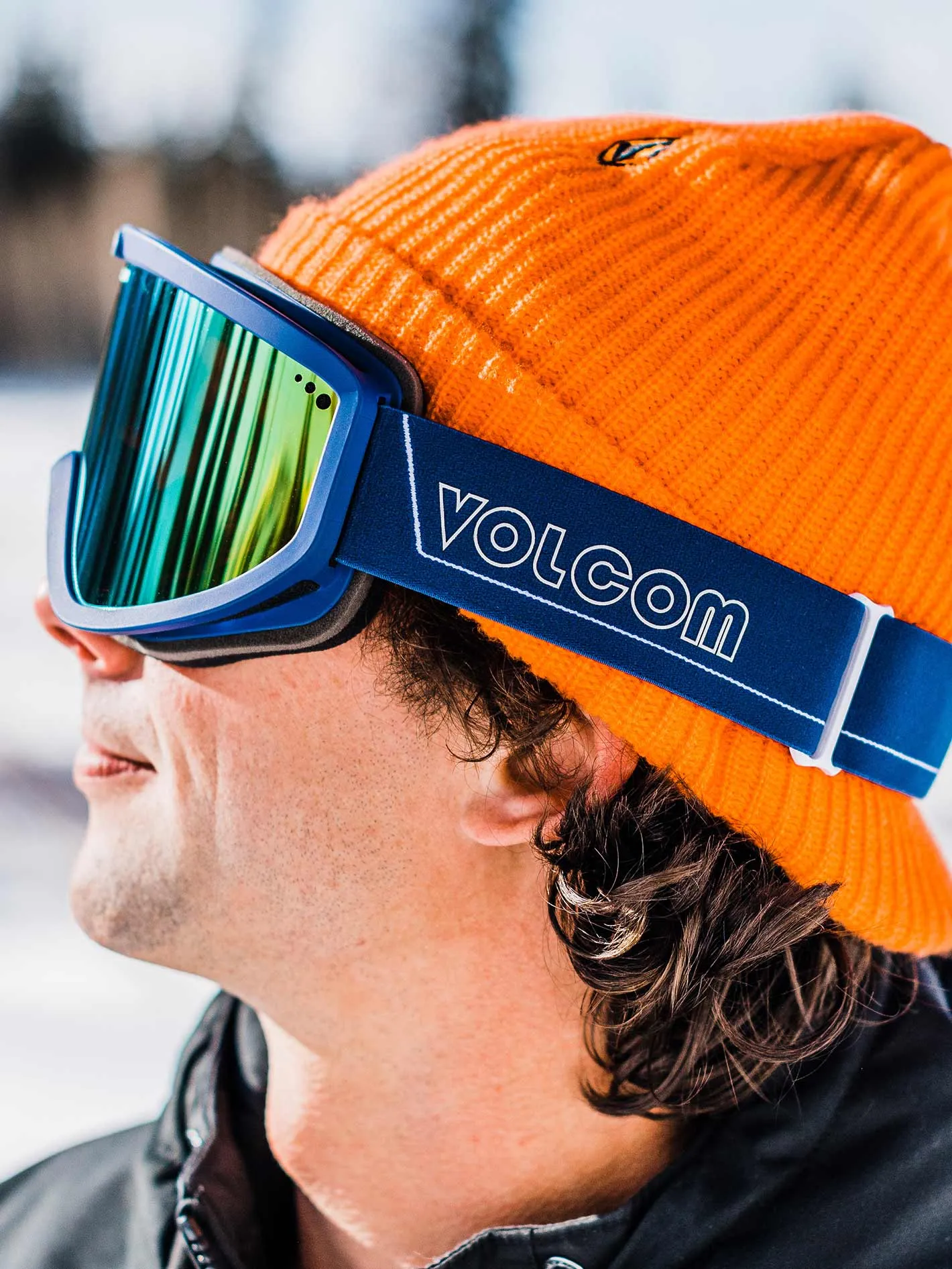 Footprints Goggle - Dark Blue / Gold Chrome