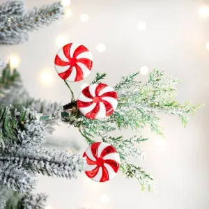 Frosted Pine & Candy Pick - 26cm