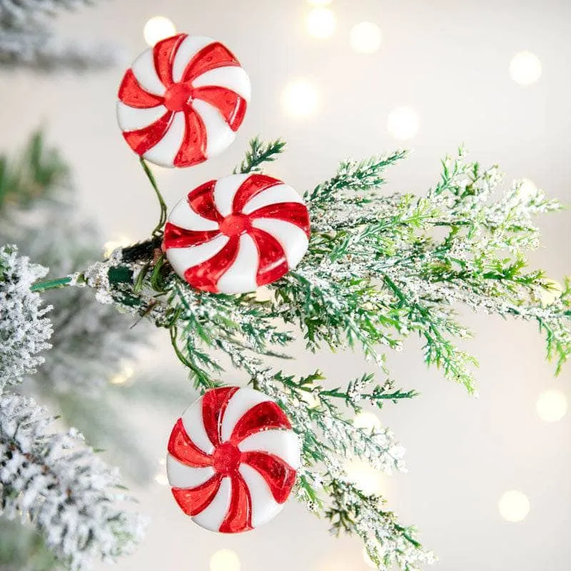 Frosted Pine & Candy Pick - 26cm