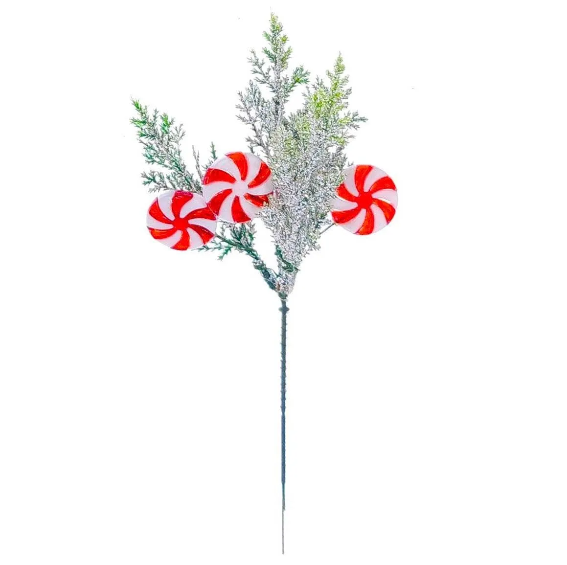 Frosted Pine & Candy Pick - 26cm