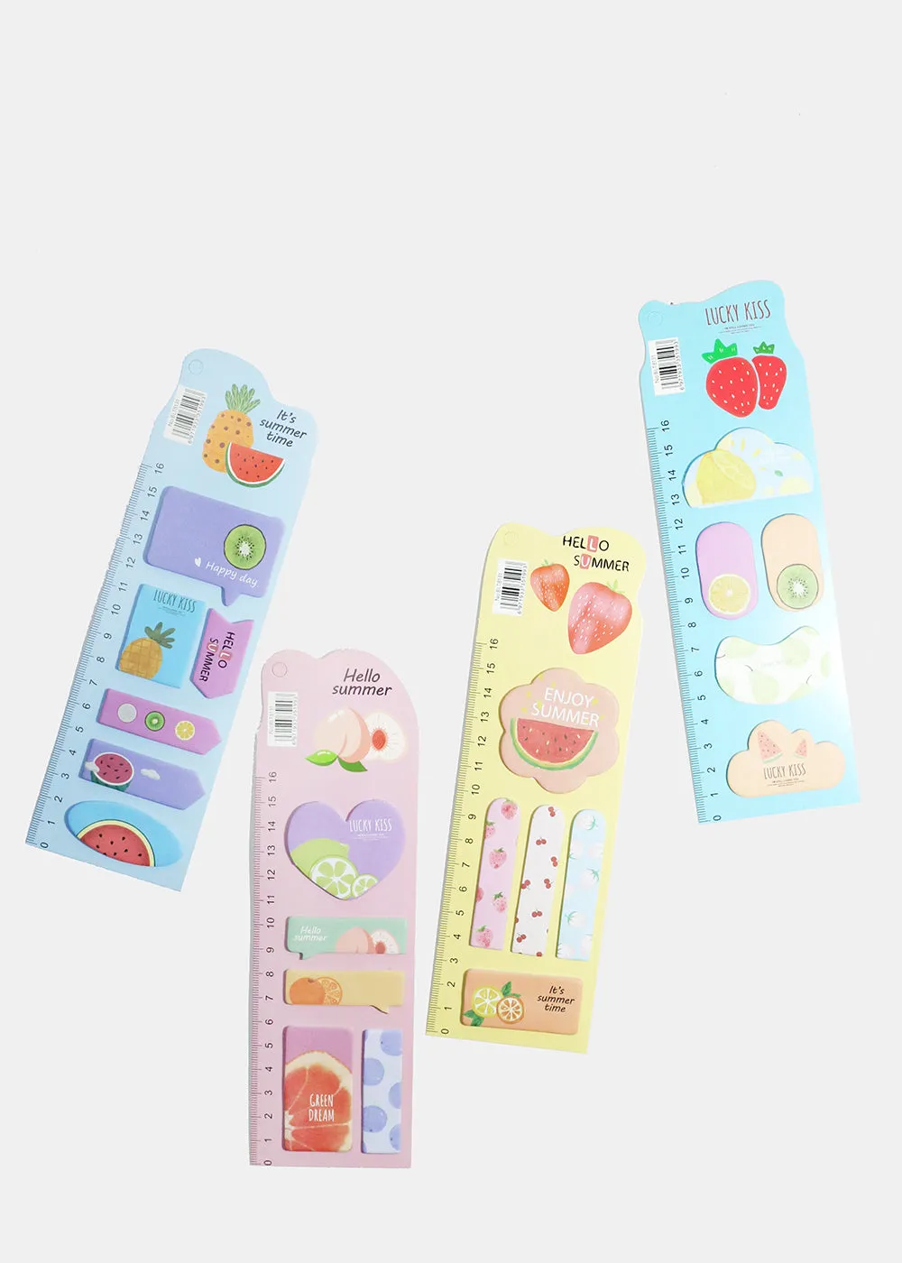 Fruit Print Index Sticky Notes & Ruler