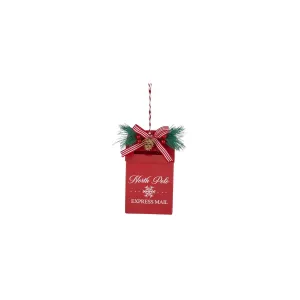 Gala North Pole Mailbox Ornament Red 13cm