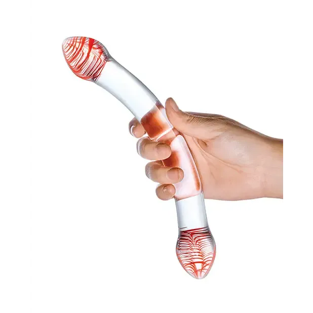 Glas Red Head Double Dildo