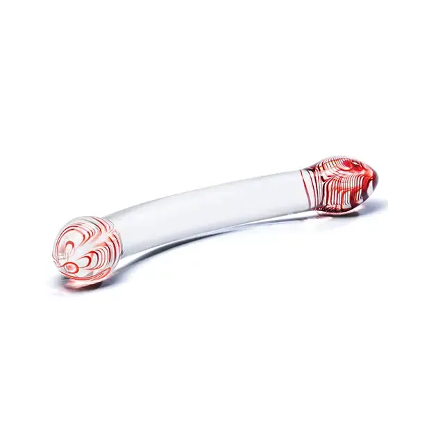Glas Red Head Double Dildo
