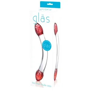 Glas Red Head Double Dildo