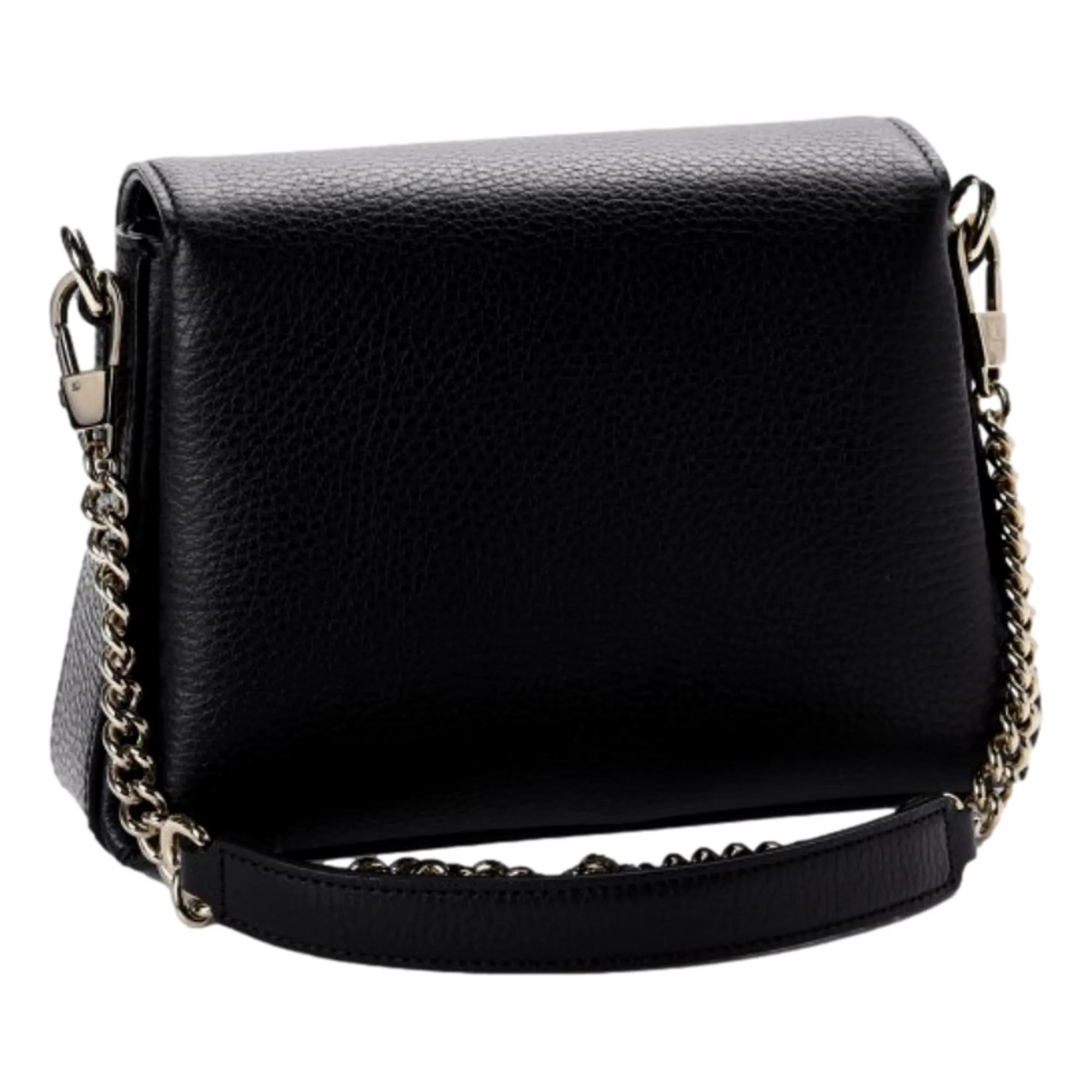 Gucci Dollar Calfskin Interlocking G Black Small Crossbody Bag 607720