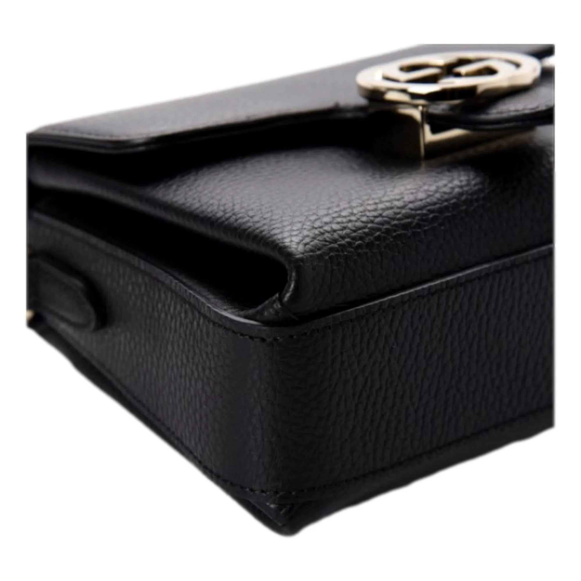 Gucci Dollar Calfskin Interlocking G Black Small Crossbody Bag 607720