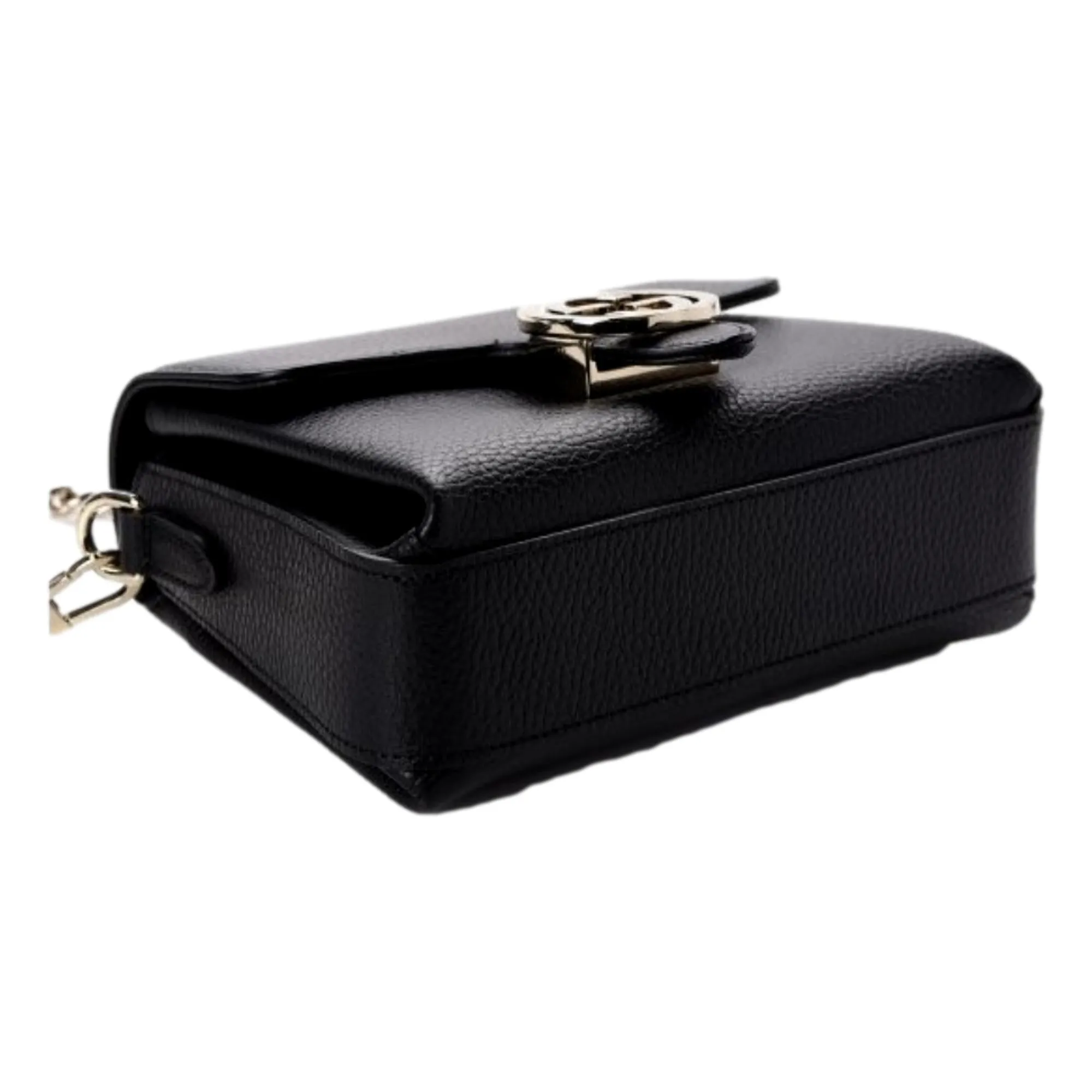 Gucci Dollar Calfskin Interlocking G Black Small Crossbody Bag 607720