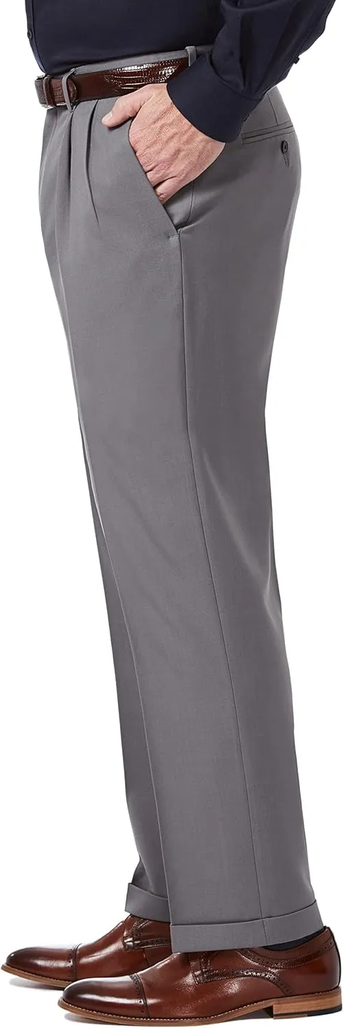 Haggar Men's Premium Comfort Classic Fit Pleat Front Dress Pant (Regular And Big & Tall Sizes)
