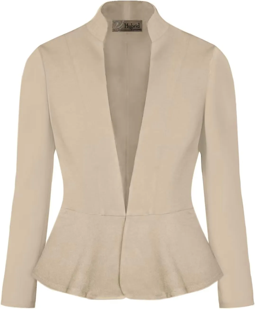 Hybrid & Company Women's Casual Work Office Elegant Open Front Premium Nylon Blazer Jacket