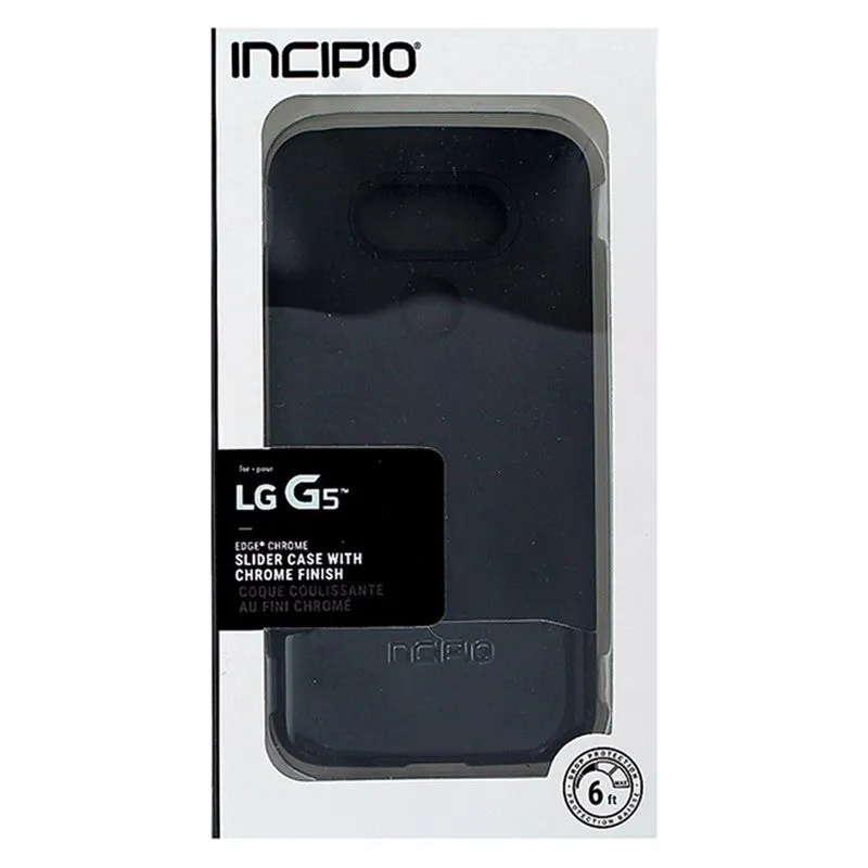 Incipio Slider Series 2 Piece Case for LG G5 Smartphone - Black / Black Chrome