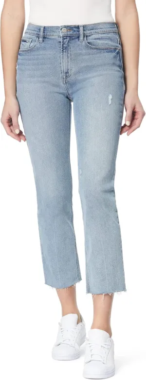 kensie Jeans Women's The Allie High-Rise Slim Straight Raw Hem 27-Inch Inseam, Sizes 0-16