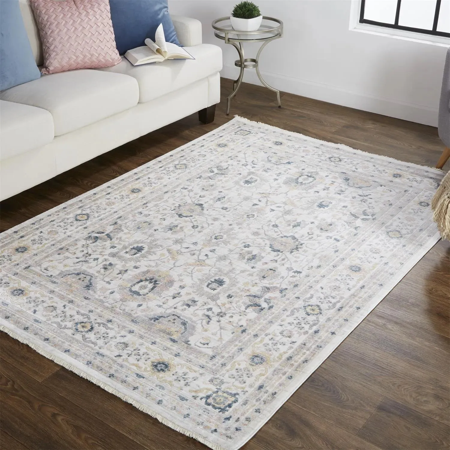 Kyra KYR3854F Grey/Blue Rug