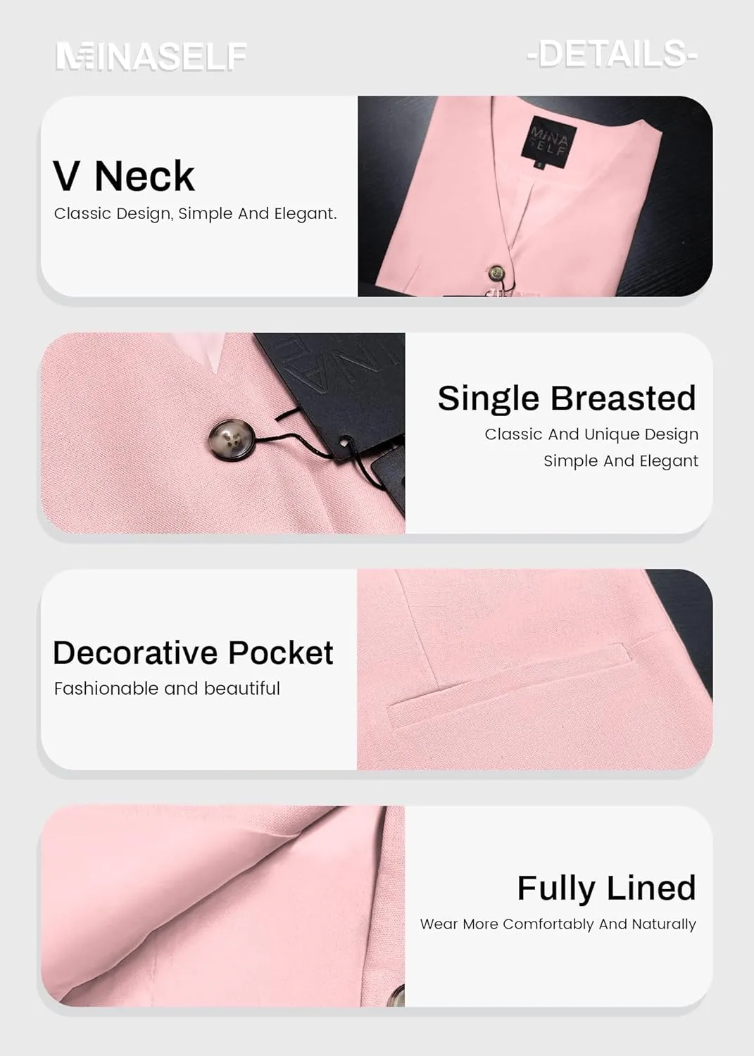 Linen Vest Tops for Women Summer Lihtweight Breathable V-Neck Button Fashion Casual Work Beach Vacation Outerwear