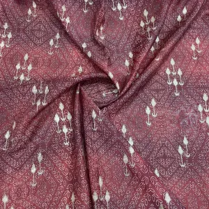 Maroon Bandhani With Foil Chanderi Fabric 28