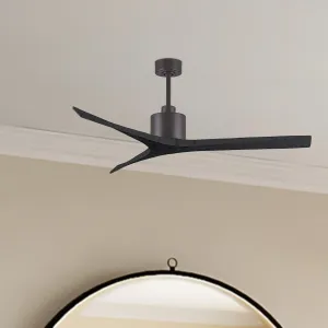 Mollywood 60 Inch Bronze and Black Damp Rated Ceiling Fan with Remote