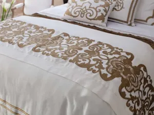Mozart White & Straw Throw by Lili Alessandra