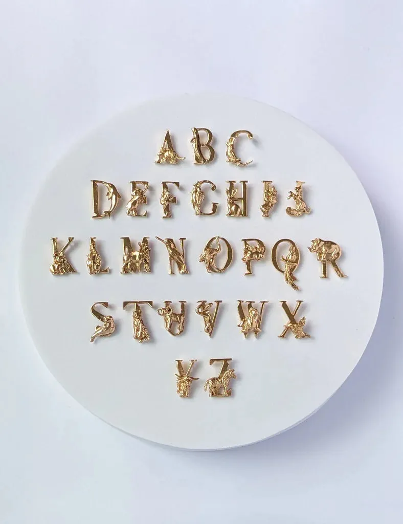 Nuance Animal Letter Necklace