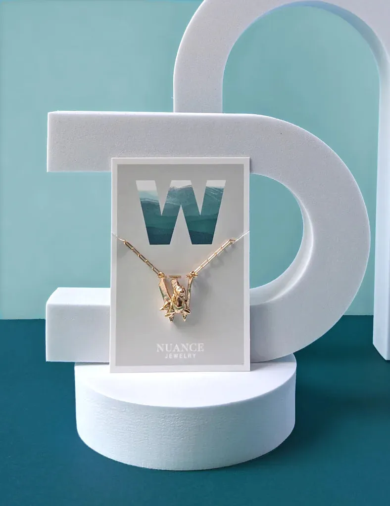 Nuance Animal Letter Necklace