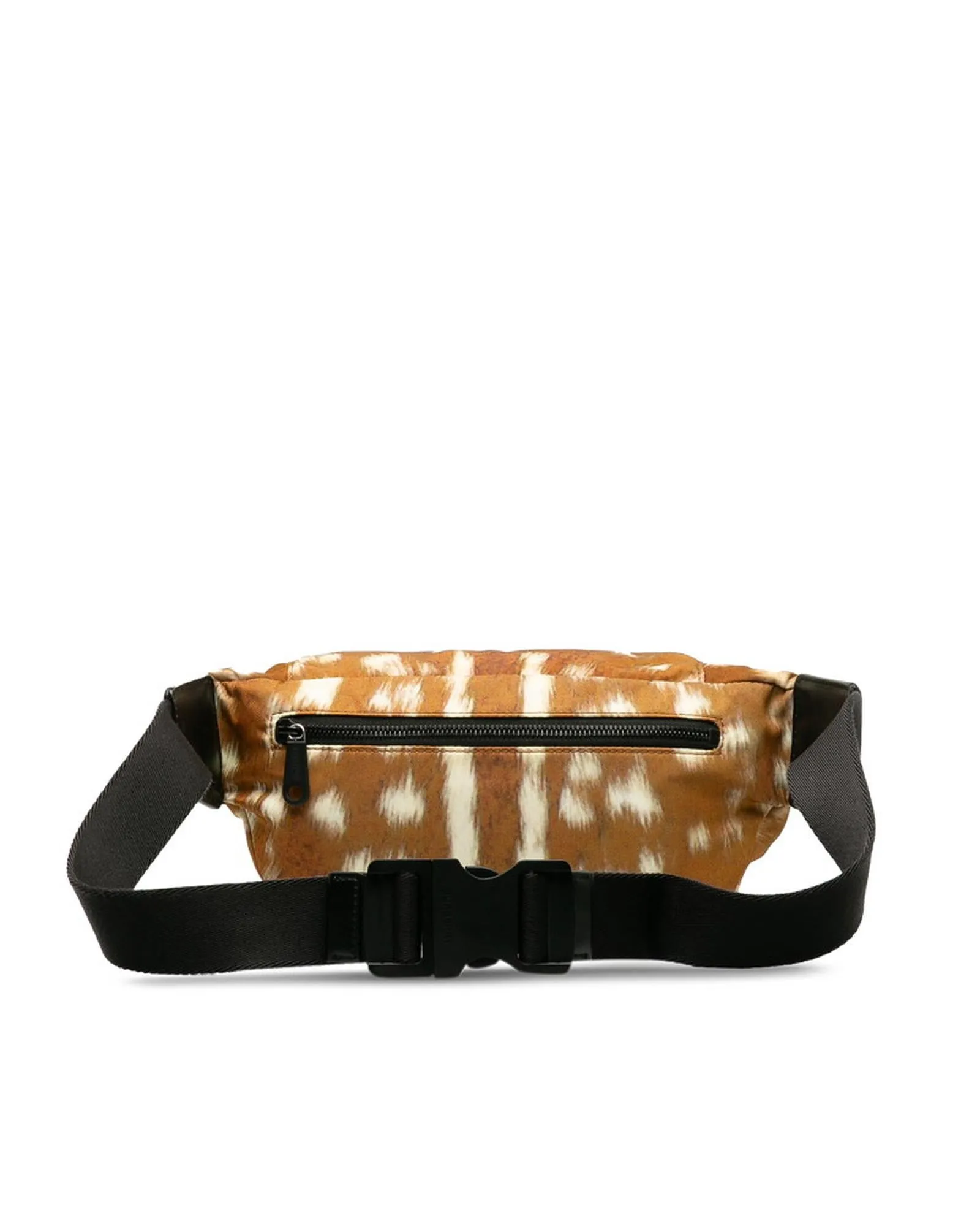 Nylon Printed Belt Bag in Brown