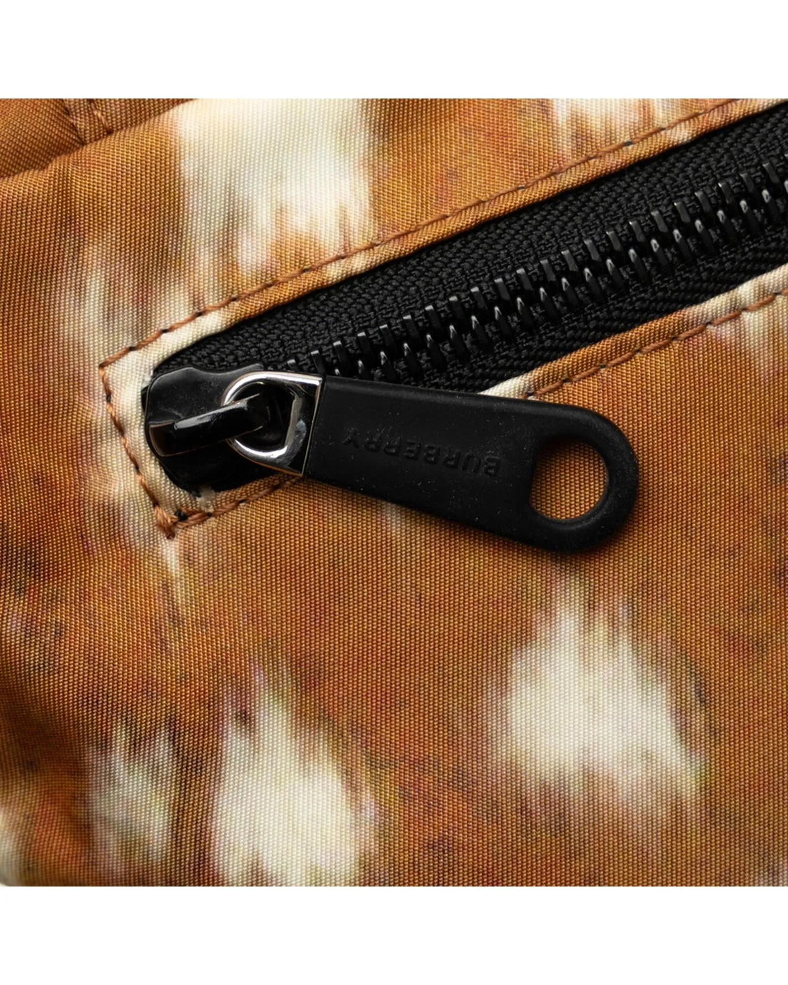 Nylon Printed Belt Bag in Brown