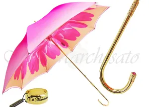 Pink Dahlia Double Canopy - Luxury Ladies Umbrella