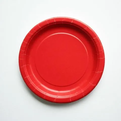 Plain Red Little Plates (8 Pack)