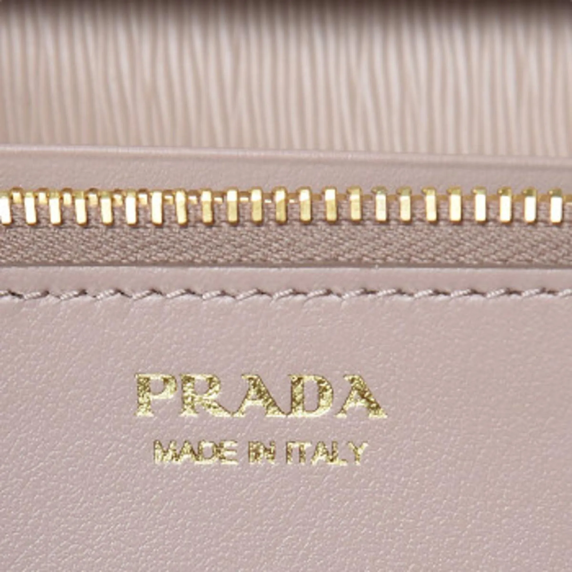 Prada Cipria Beige Vitello Move Leather Chain Wallet Crossbody