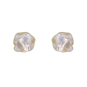 Pre Order:  French Camellia Flower Earrings