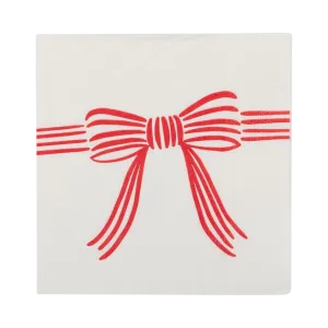 *PRE-ORDER* Red Bow Cocktail Napkins (24 pack)