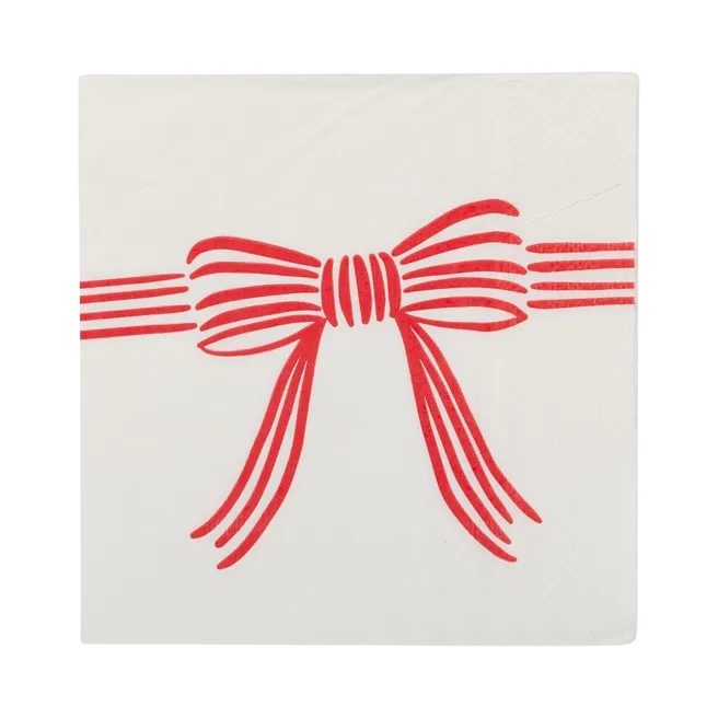*PRE-ORDER* Red Bow Cocktail Napkins (24 pack)