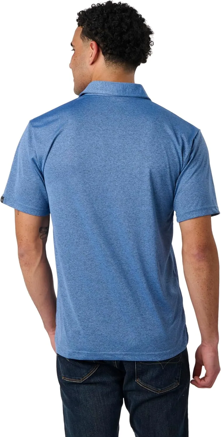 Recover Men's Recycled Polyester Polo Shirt  Moisture-Wicking, Lightweight & Breathable, Athletic Fit