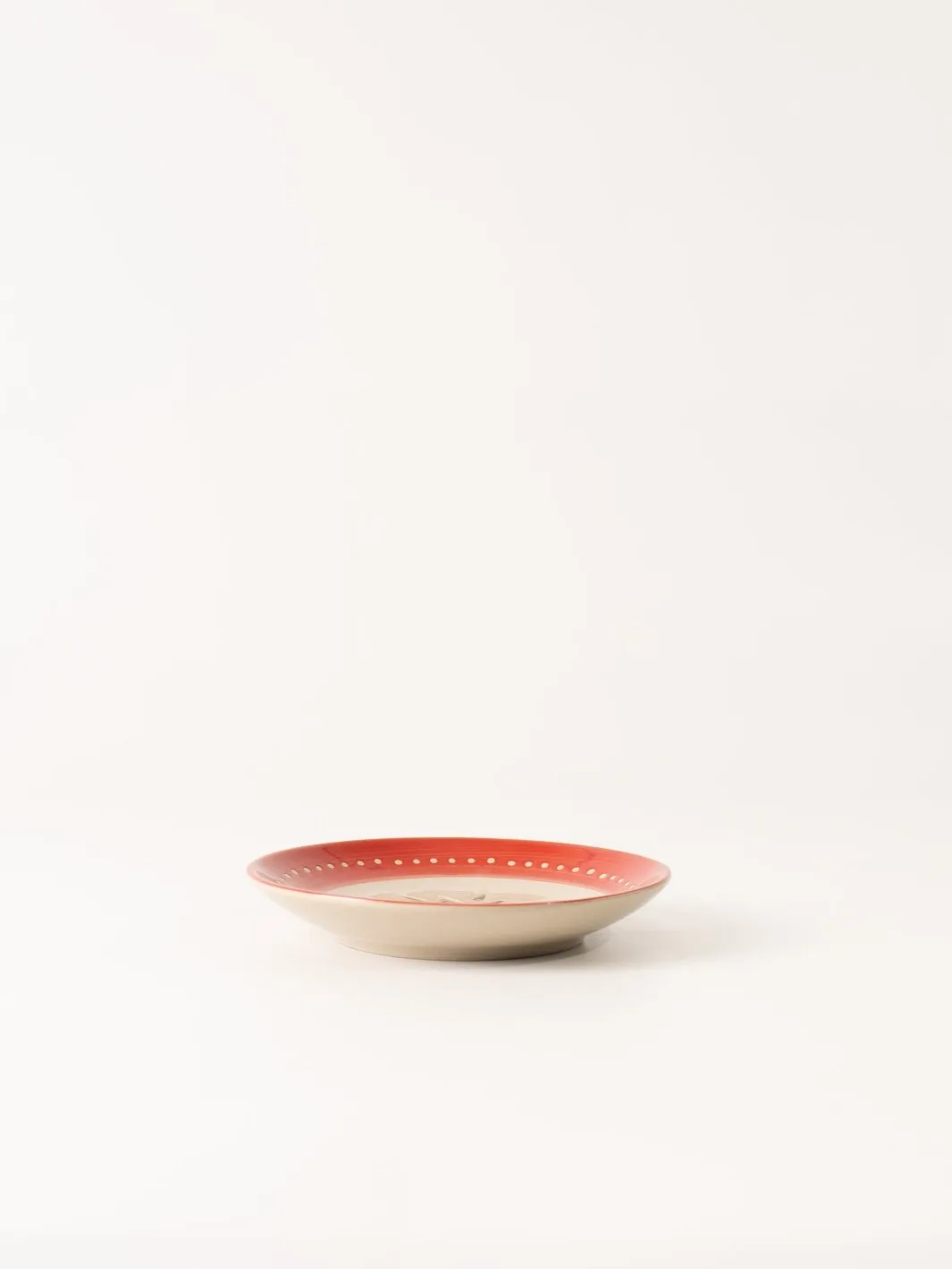 Red Holiday Patterned Plate