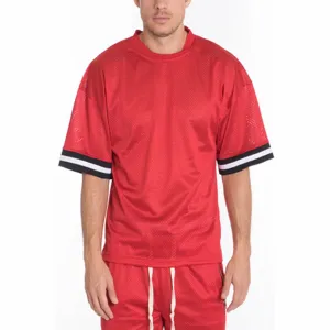 Red Mesh Jersey T-Shirt