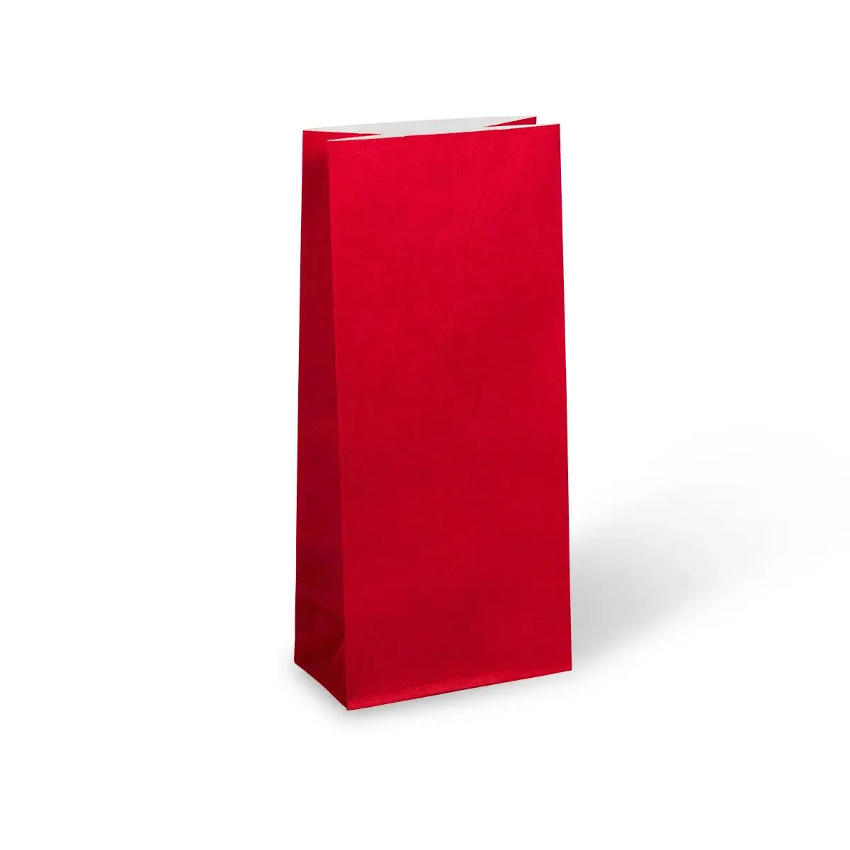 Red Paper Party Bags 22cm x 10cm - Packet of 12