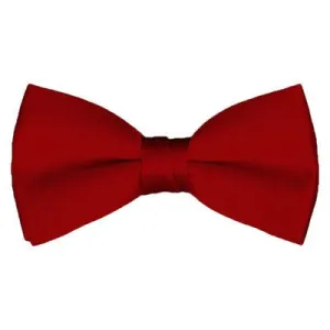 Solid Pre-Tied Crimson Bow Tie