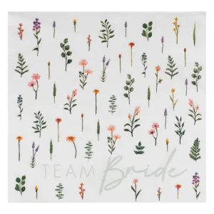 Team Bride Floral Napkins
