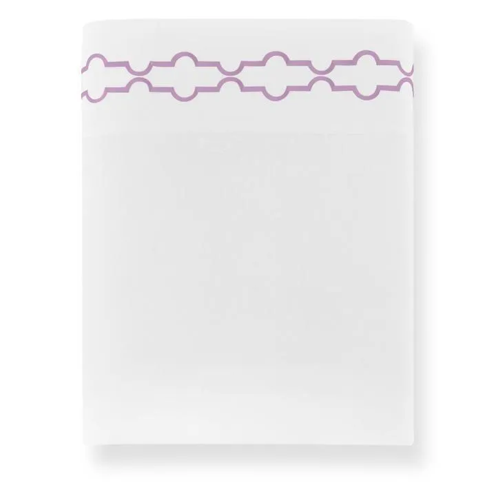 Tempo Lilac Embroidered Sheets by Peacock Alley