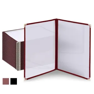 TheLAShop 8-1/2"x11" Clear Restaurant Menu Cover Folder Double 30ct/pk