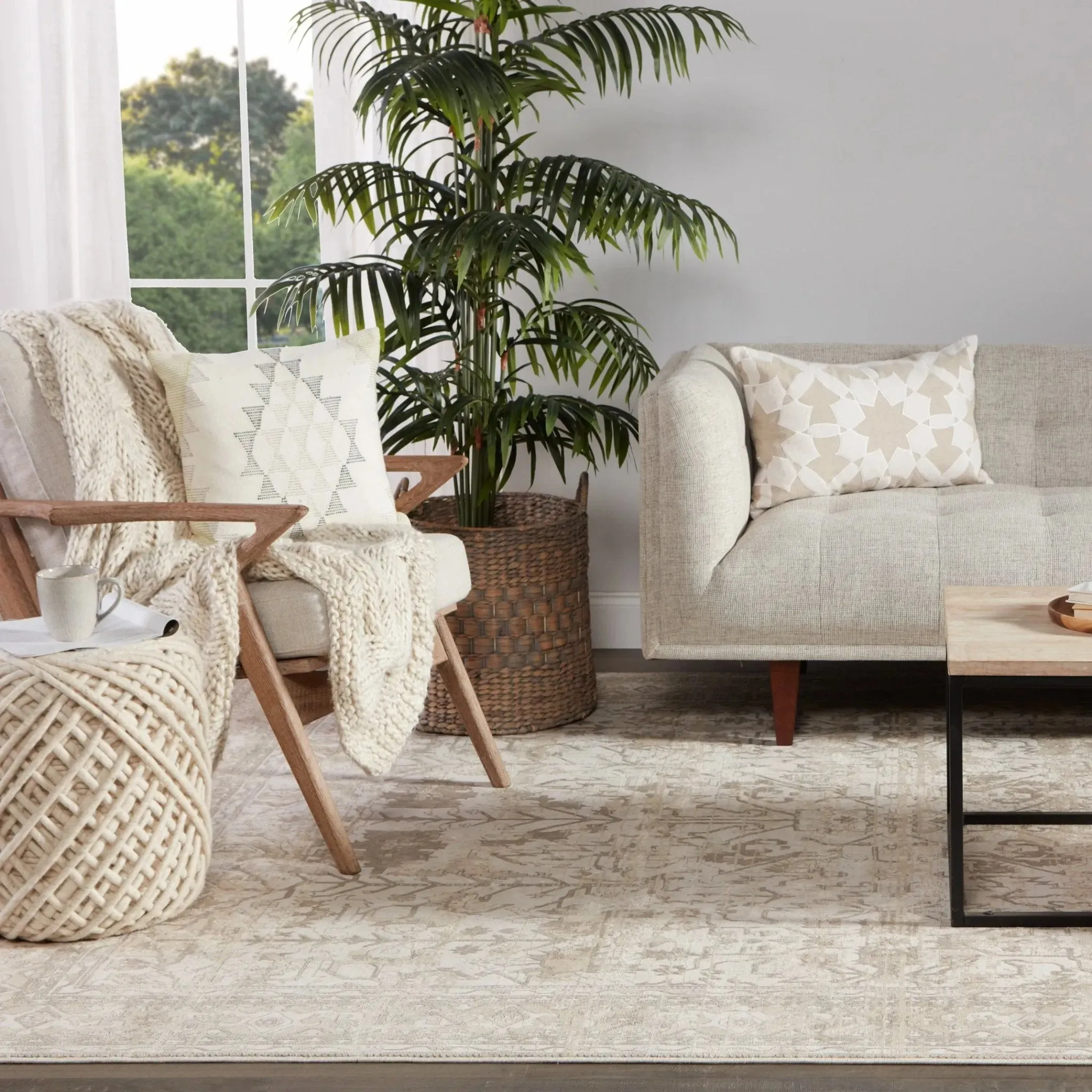 Vienne VNE05 Valentin Cream/Light Gray Rug