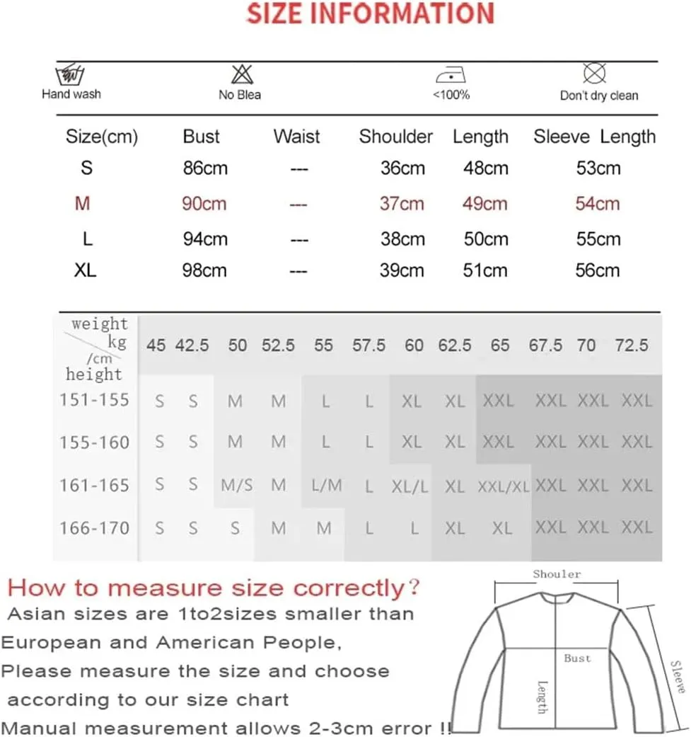 Woman Tweed Single-Breasted Cardigan Plaid Long Sleeve Cropped Jacket Outerwear Coat