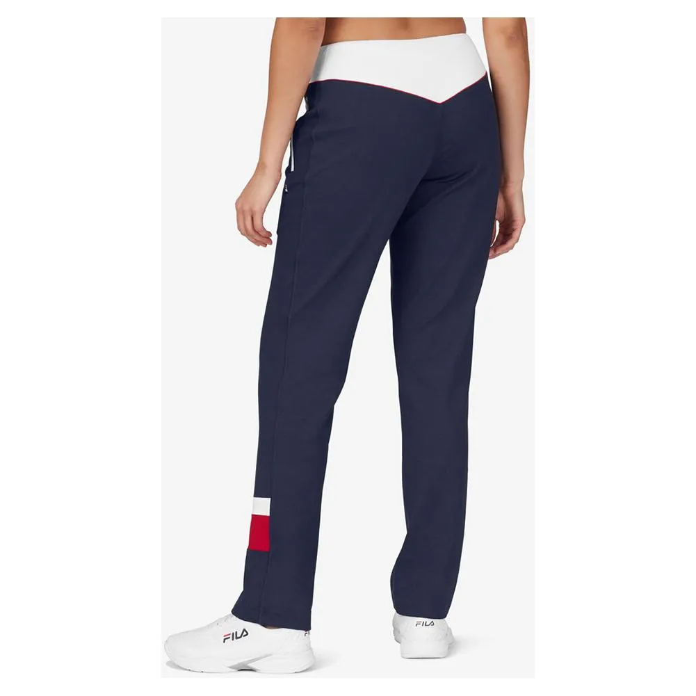 Women's Heritage Essentials Tennis Track Pant Navy and White