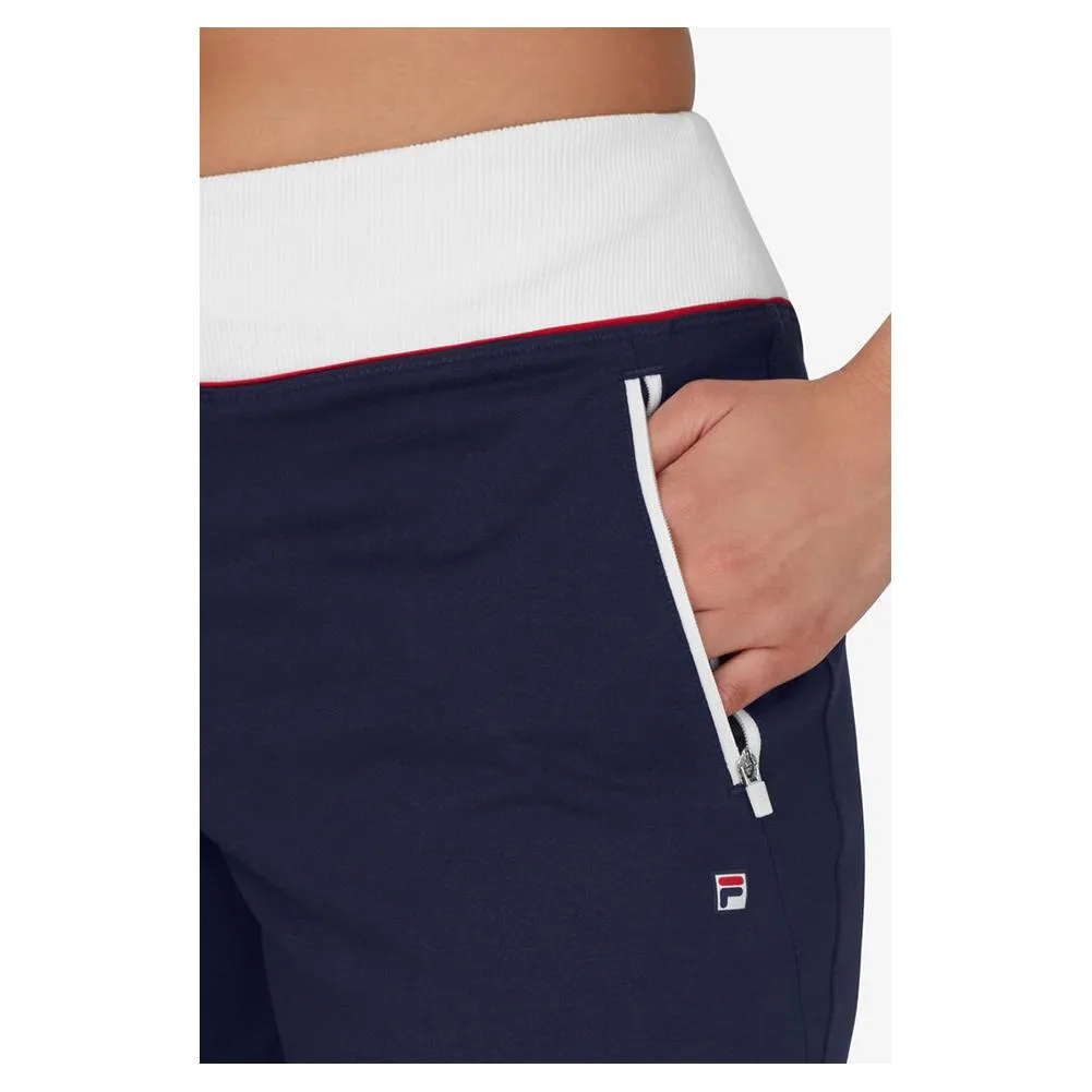 Women's Heritage Essentials Tennis Track Pant Navy and White